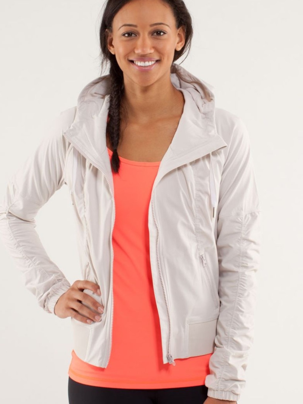 Lululemon Street To Studio Dune Full Zip Up Jacket 10 EUC Hooded - Picture 3 of 9